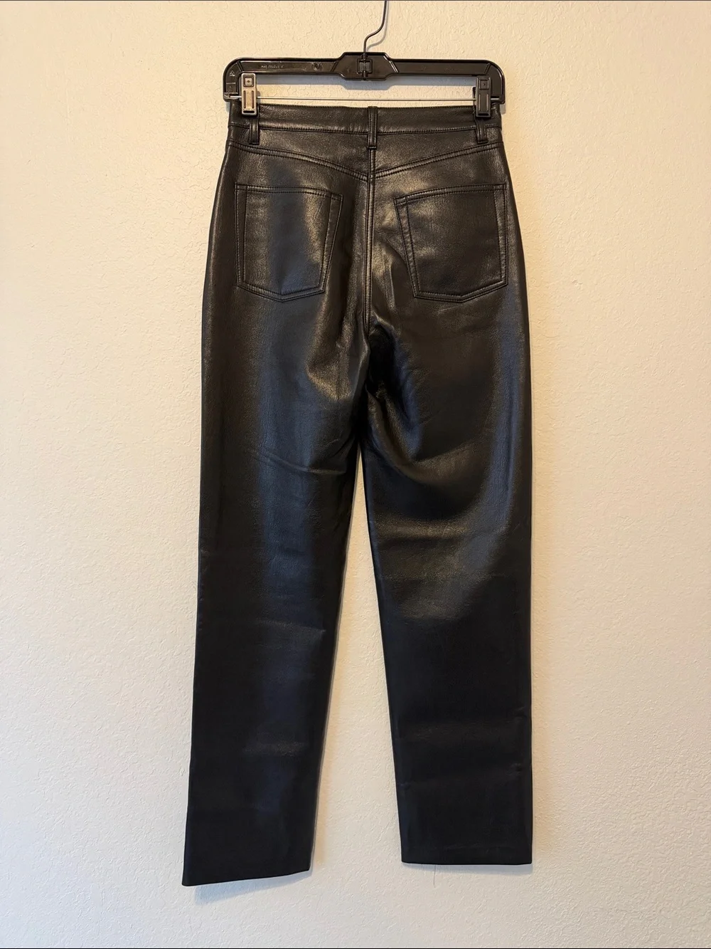Wilfred Black Faux Leather Straight-Leg Jeans - Picture 4 of 7